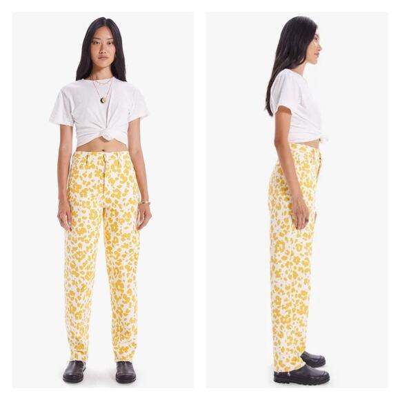 Mother The Curbside Heel Fray High Rise Jeans In Second Chance Size 27 - Picture 1 of 13